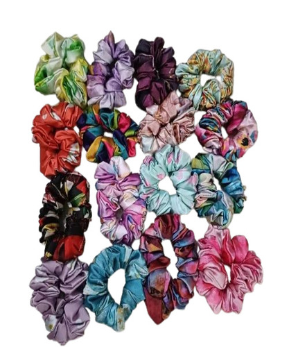 Premium Hair Scrunchies - Satin Material Multicolor Fancy Design | Hair Accessory for Women Plain Pattern Ideal for Personal Use