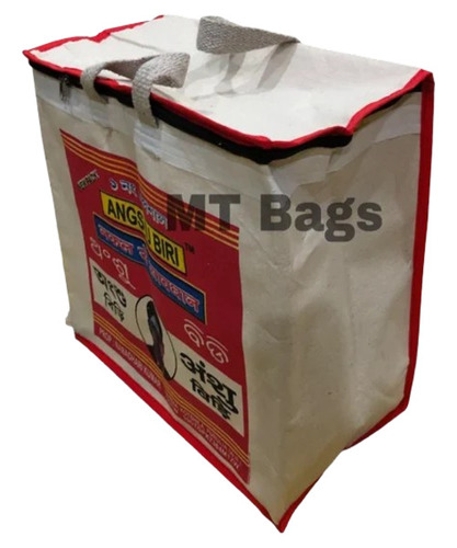 Printed Canvas Zipper Bag - Canvas Material, Loop Handle, Multicolor Printed Design, Capacity 20 Kg | Zipper Closure, Durable Handles, Stylish, Functional