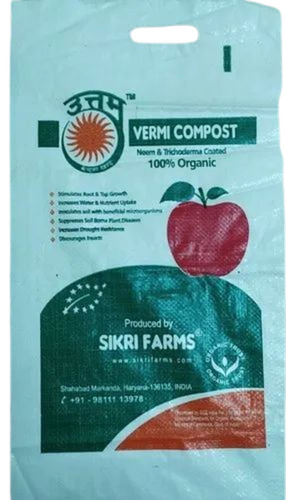 Vermicompost Packaging Bag - Plastic Material Multi Color Print Design | Ideal for Eco-Friendly Vermicomposting Solutions