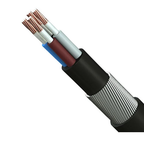 Armoured Cable - PVC Insulated Round Solid Copper Conductor 20m Length Black Jacket | Heavy-Duty Fire & Shock Resistant UV Resistant Flexible with 10-Year Warranty