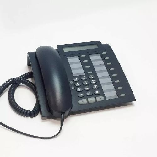 OpenStage 15T Phone - Plastic Construction, Black Color | Full Duplex Hands-Free, Caller ID, Wall Mountable, Adjustable Ringer, Supports HiPath Systems