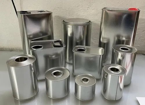 Metal Containers And Cans - Color: Silver