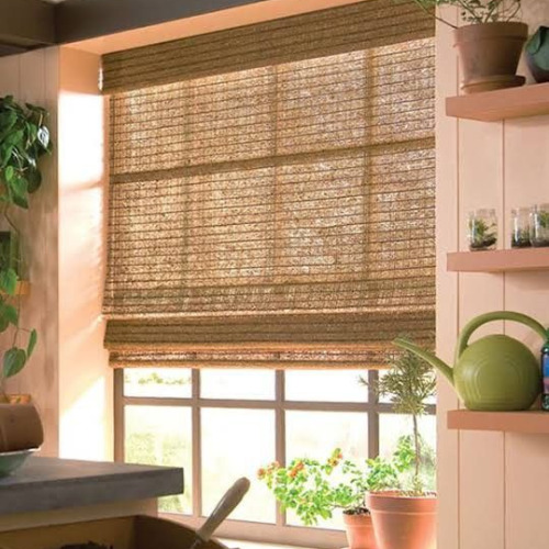 Window PVC Blind - Waterproof Vertical Roller & Foldable Design | Easy Installation, Low Maintenance, Long Lasting Brown Finish for Home, Office, Hotel, Cafe, and Hospital Use