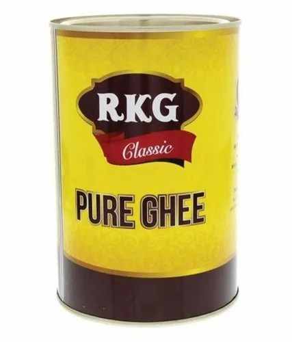 Ghee Tin Container - Aluminum, 500ml, Yellow and Black | Leak-Proof Seal, Food-Grade Quality, Rust-Resistant, Air-Tight Lid, Heat Resistant