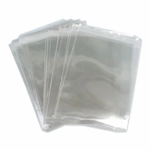 Plastic Packaging Pouch - 12x18 Inches, Transparent Color, 3 Side Sealed Design, Glossy Finish with Customized Flexographic Printing