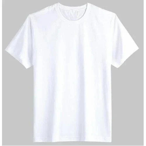Cotton T-Shirt - Regular Fit O-Neck Style in Classic Ivory White | Designer Plain Pattern Comfortable Fit for Men