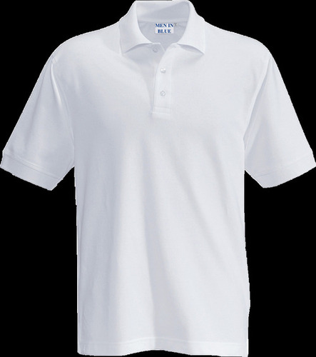 White Collor T Shirt - Collar Style: Button Down