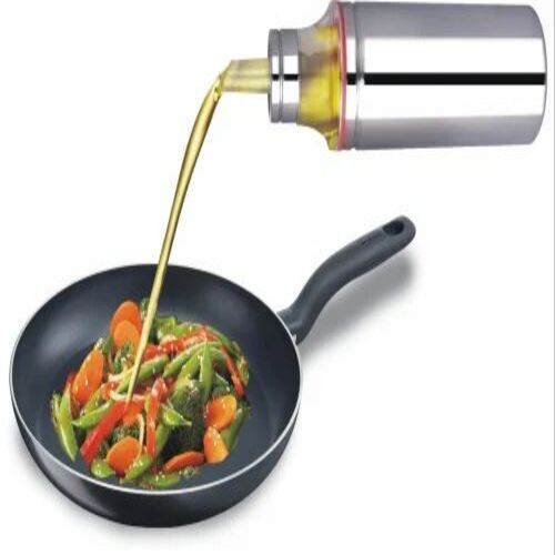 350ml Stainless Steel Oil Dispenser Bottle - Stainless Steel, 350 ML, Silver Color | Customized for Home Kitchen Use