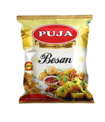 Besan Packaging Pouch - Multi Color, 1 Kg Capacity, Printed Pillow Pouch, Glossy Finish, Double Layer PP Lamination, Heat Sealed Closure