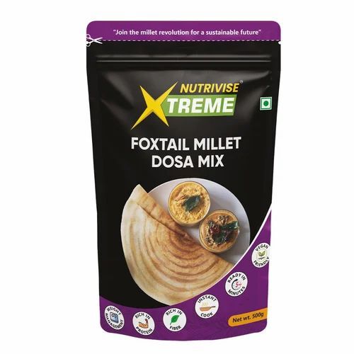 Foxtail Millet Dosa Mix - 500g Packet | 100% Pure, Instant Cook, Low Glycemic Index, Good Storage in Cool and Dry Place, 6 Months Shelf Life