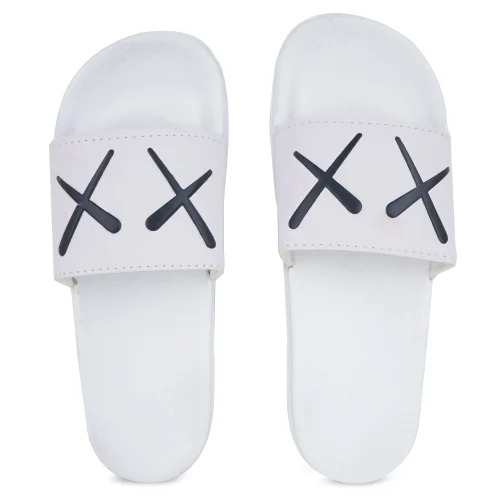 Gents Slipper - PVC | Customizable Size, White Color, Lightweight, Highly Comfortable, Anti-Skid for All Seasons