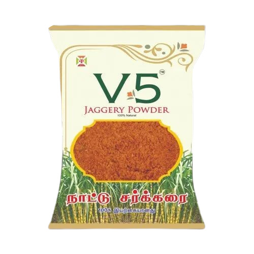 Jaggery Powder Packaging Pouch - Plastic Material, Multi-Color Printed Design | Ideal for Storing and Preserving Fresh Jaggery Powder