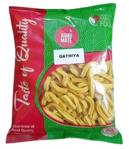 Kaloriemate Gathiya Namkeen - 450 Grams Spicy Taste | Good Quality Tasty Shelf Life: 3 Months Packet Packaging