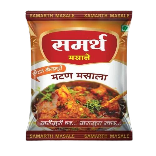 Mutton Masala Packaging Pouch - Plastic Multi Color | Printed Design for Durable Mutton Storage and Preservation
