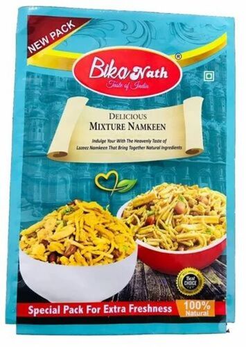 Namkeen Packaging Pouch - PET Material, 6x4 Inches, Multi-Color , Center Sealed Design, Matte Finish with Multi Layer Lamination