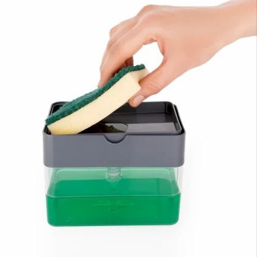 Sponge Holder Soap Dispenser - Plastic Material, Customized Size, Round Shape | Ideal for Hotel Use, Lightweight at 50 gm