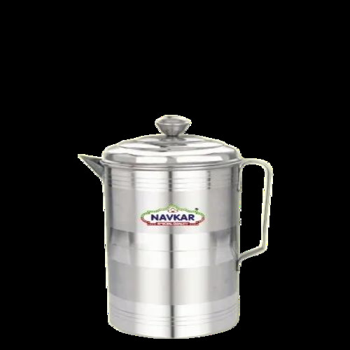 Stainless Steel Water Jug - 1.5 Litres, Silver Color | Round Design, Carton Packaging for Home/Hotel Use, Quantity Per Pack: 200
