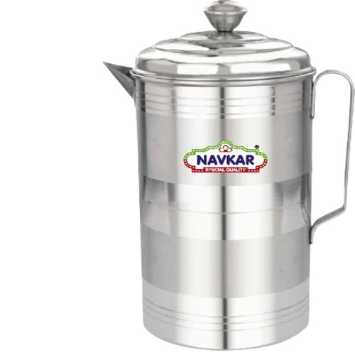 Stainless Steel Water Jug 1 Litre - Small Size, Silver Color | Durable Metal Material, Ideal for Kitchen Use, Set of 3 Pieces