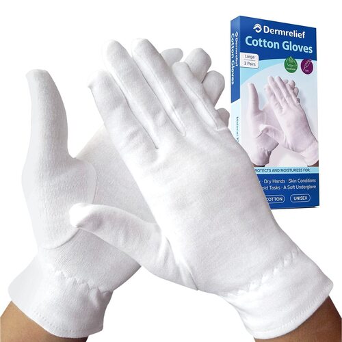 White Cotton Gloves - Color: All