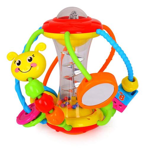 Baby Toys - Multi Color Plastic Round Rattle, 5.91 x 5.91 x 5.91 Inches | Engaging Design for Infants and Toddlers