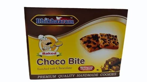 Bhikhaaram Choco Bite Cookies - 300 Gram FSSAI Certified Box | Square Shape, Sweet Taste, Delightful Cookie Biscuit Treat