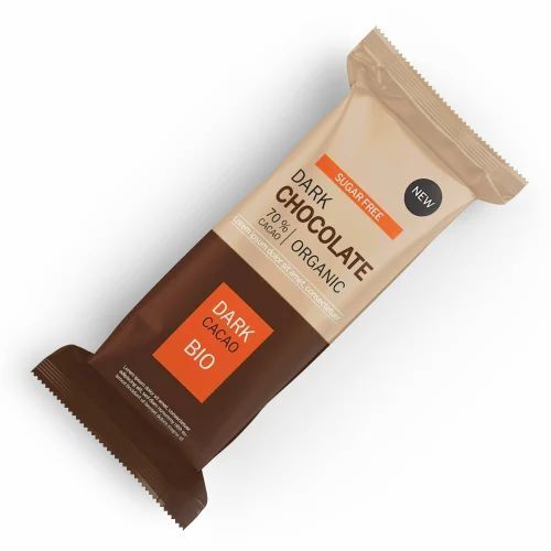 Chocolate Packaging Pouch - PET (Polyester) Material 4x9 Inches Size Multi Color | Pillow Pouch Glossy Finish Double Layer Lamination Heat Sealed Closure