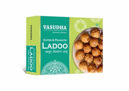 Dates Peanuts Laddu - Good Quality, Regular Size, Brown Color | Tasty Sweet Flavor, 200 Grams, 3 Months Shelf Life