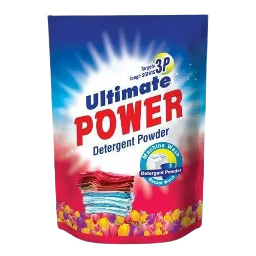 Detergent Powder Packaging Pouch - Plastic Material, Multi Color Design | Printed Pattern for Enhanced Visibility and Durability