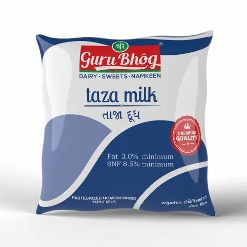 Fresh Taza Milk - 500ml , 100% Pure & Tasty | Vacuum Pack with 1 Day Shelf Life, Quality Assurance from Shree Guru Bhog