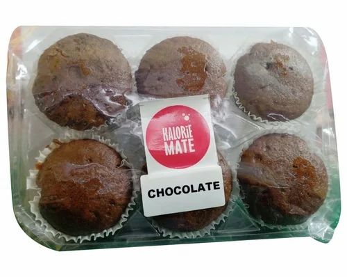Kaloriemate Chocolate Cup Cake - Round Shape, Pack of 6 Pieces | Flavor: Chocolate, Shelf Life: 3 Weeks