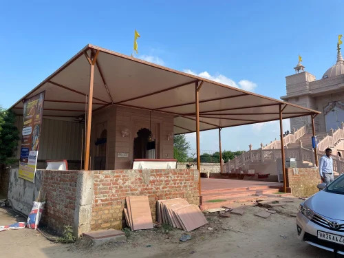 Modular Fabric Structure Canopies - Color: Red