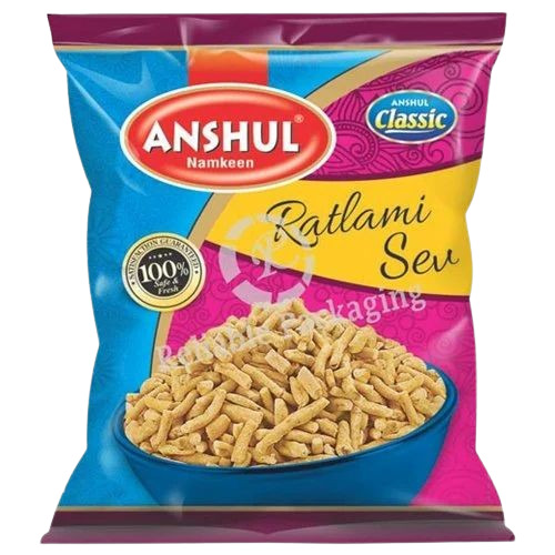 Namkeen Packaging Pouch - Printed Plastic Material, Multi Color Design for Attractive Snack Presentation