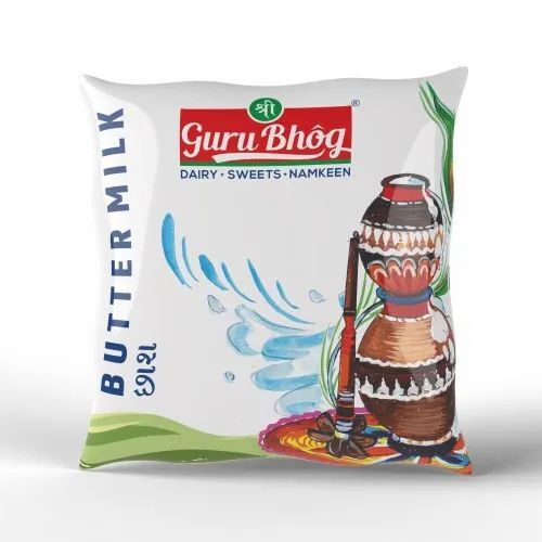 Shree Guru Bhog Buttermilk - 1 Liter Vacuum Pack | 100% Purity, 10 Days Shelf Life, Tasty Goodness