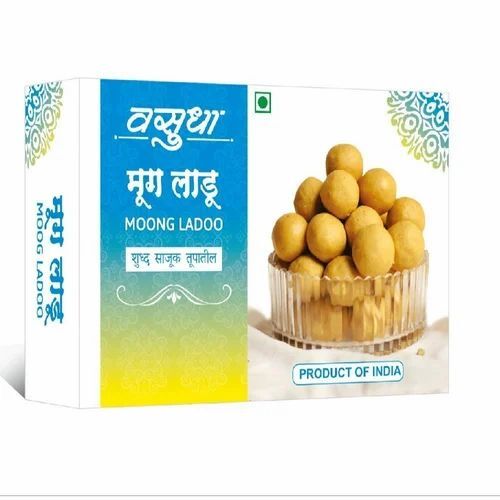 Vasudha 200gm Moong Laddu - Ghee Based 200 Grams | Good Quality Sweet Taste Regular Size Shelf Life: 3 Months FSSAI Certified