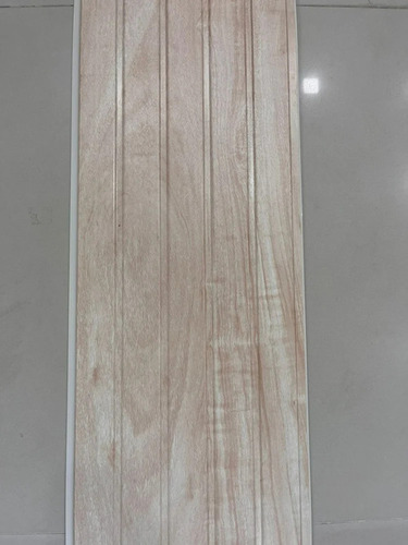 Beige PVC Wall Panel - Eco Friendly, 8x4 Feet | Durable Material, Stylish Design with White and Beige Finish