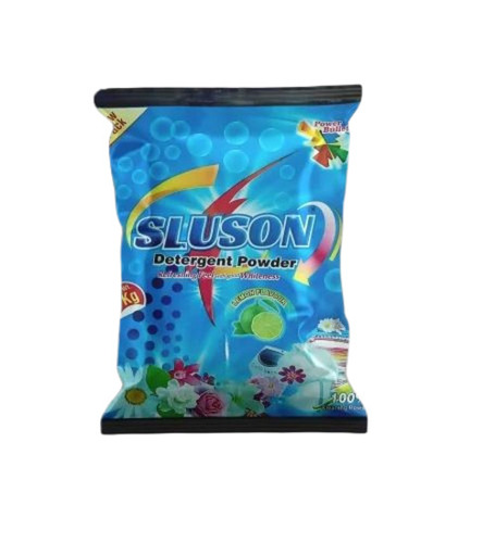 Detergent Powder Packaging Pouch - Multi Layer Lamination, Glossy Finish, Heat Sealed Closure | Multi Color, Plastic Material