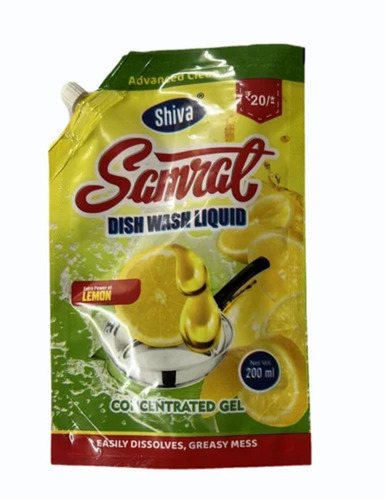 Dish Wash Liquid Packaging Pouch - PET Material, Standup Pouch, Glossy Finish, Multicolor Printed Design | Heat Sealed Closure, Rotogravure Printing