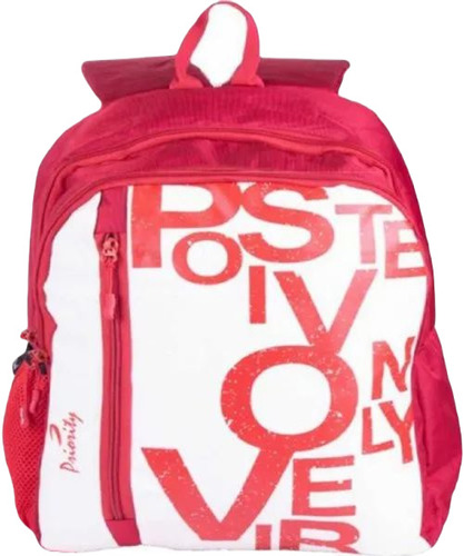 Pink School Bag - Polyester Material, Multicolor Design | Moisture Proof, Zipper Top Sealing, Ideal for School and College Use