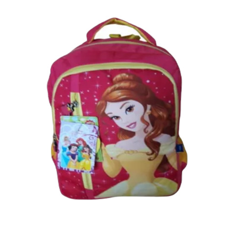 Printed Kids School Bag - Polyester Material, Multicolor Design | Moisture Proof, Zipper Top Handle, Ideal for School Use