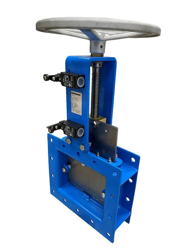 Square Type Knife Gate Valve - Color: Silver & Blue