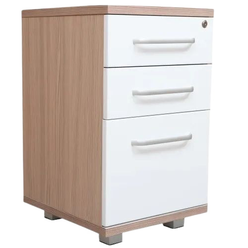 White Wooden Pedestal Drawer