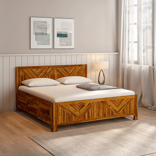 Wooden Bed - Color: .