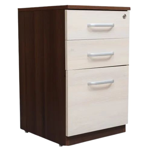 Wooden Three Drawer Pedestal