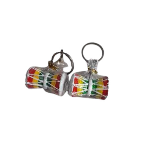 Damru Keychain - Material: Leather