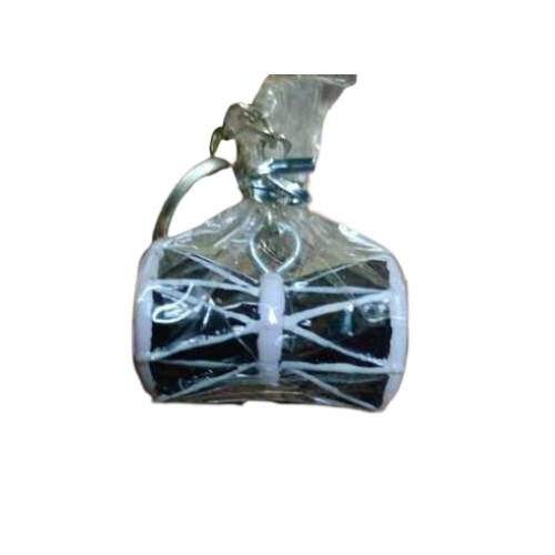 Designer Damru Keychain - Material: Leather