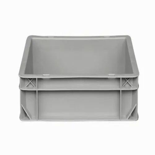 Gray Plastic Vegetable Crate - Rectangular Shape, 10kg Capacity | Customizable Size, Durable Material, Ideal for Vegetable Storage