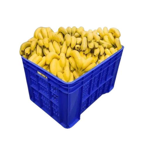 Hdpe Banana Crate - 56 Liters, 505x355x335 mm Inner Dimensions, Blue Rectangular Plastic Container | Customizable Size and Durable HDPE Material