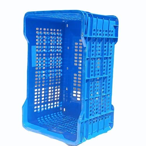 Perforated Plastic Crates - 25L Capacity 536x352x286 mm Inner Dimensions Black Rectangular Shape Mesh Style 1.50 Kg Weight Customizable Size