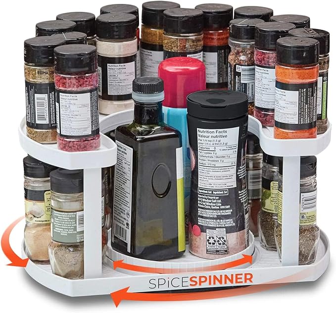 Plastic Circular Kitchen Spice Holder Organizer