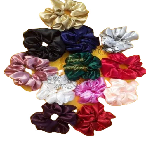 Satin Scrunchies - Satin Material Multicolor Hair Accessories for Women and Girls | Fancy Design for All Hair Types